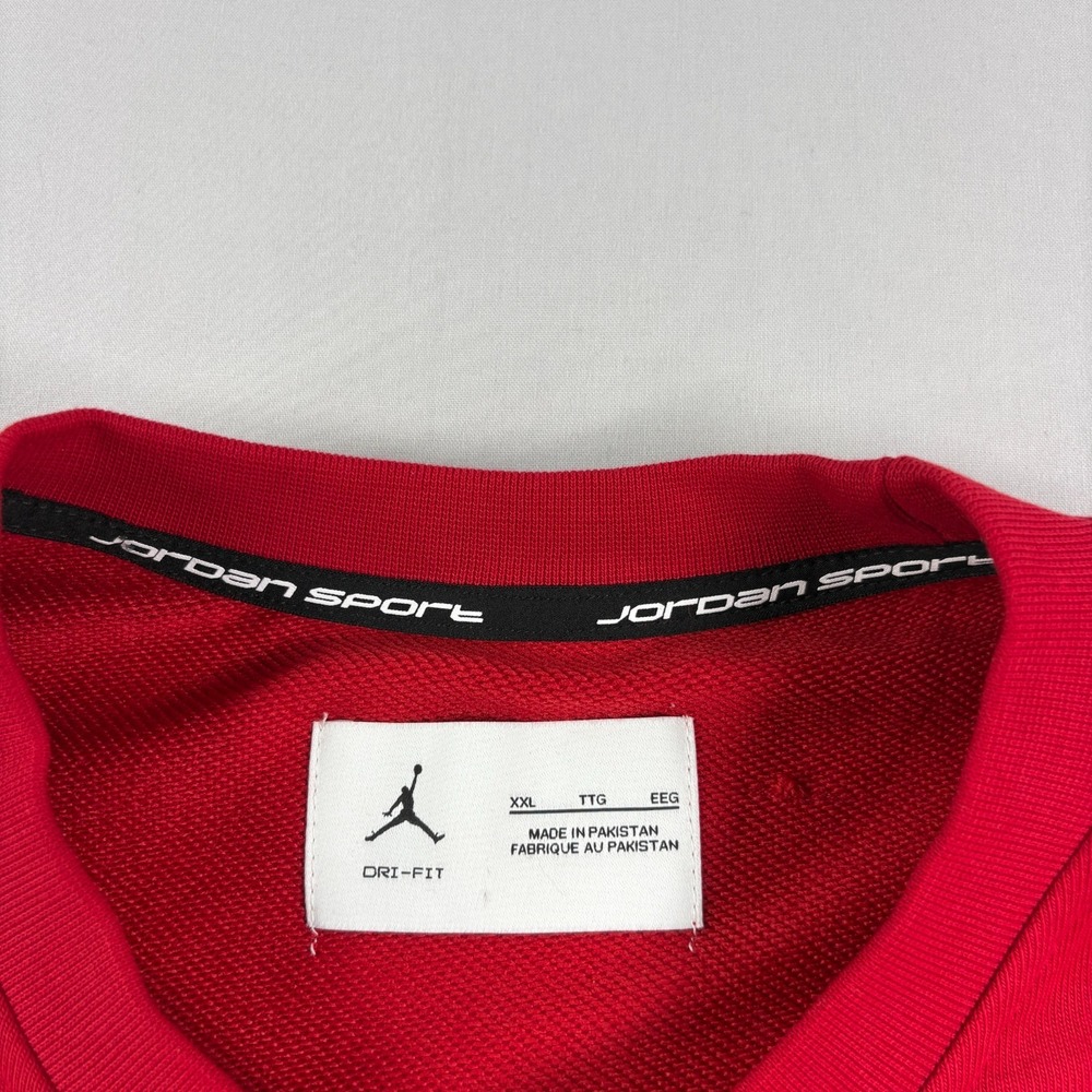 Air Jordan Sweatshirt Mens 2XL Red Crossover Pullover Crew Neck Stretch - Picture 3 of 9